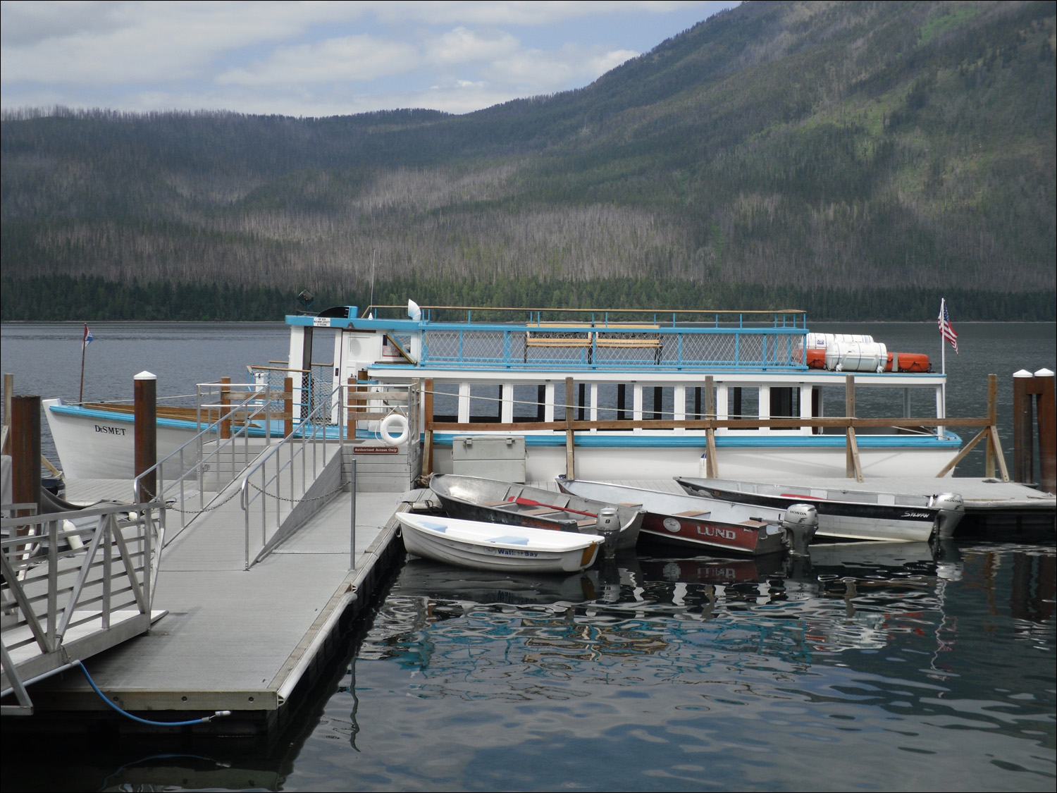 Glacier National Park- Lake McDonald boat dock.